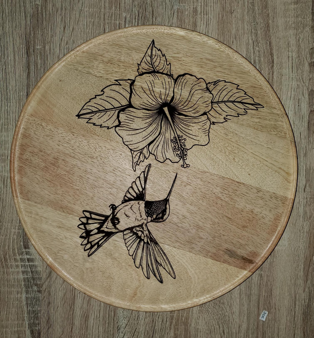 Grand plateau en manguier de 37cm