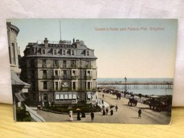 Brighton, Queen's Hotel and Palace Pier, Sussex, The Brighton Palace Series postcard. Our Ref No. R172 £2.50 