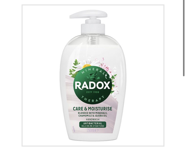 Soap, Handwash, Radox Care &amp; Moisturise Antibacterial Handwash 250 ml