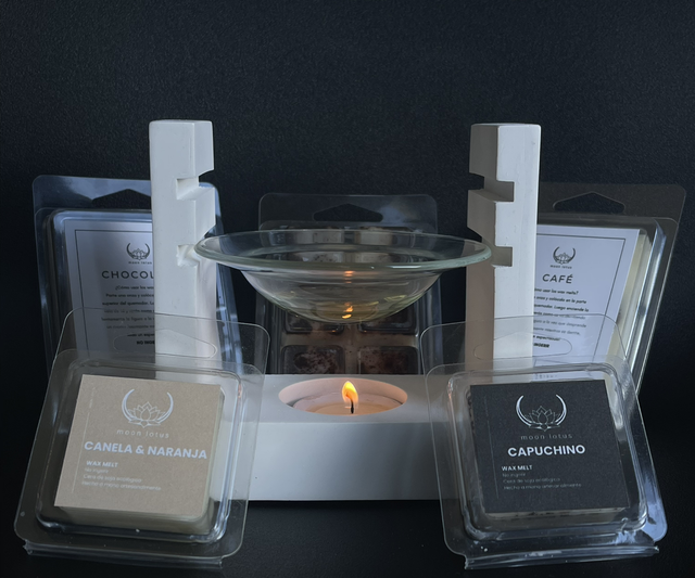 QUEMADOR DE WAX MELT ELEVACIÓN AROMÁTICA CRISTAL