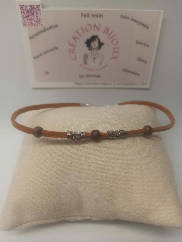 Bracelet daim marron 