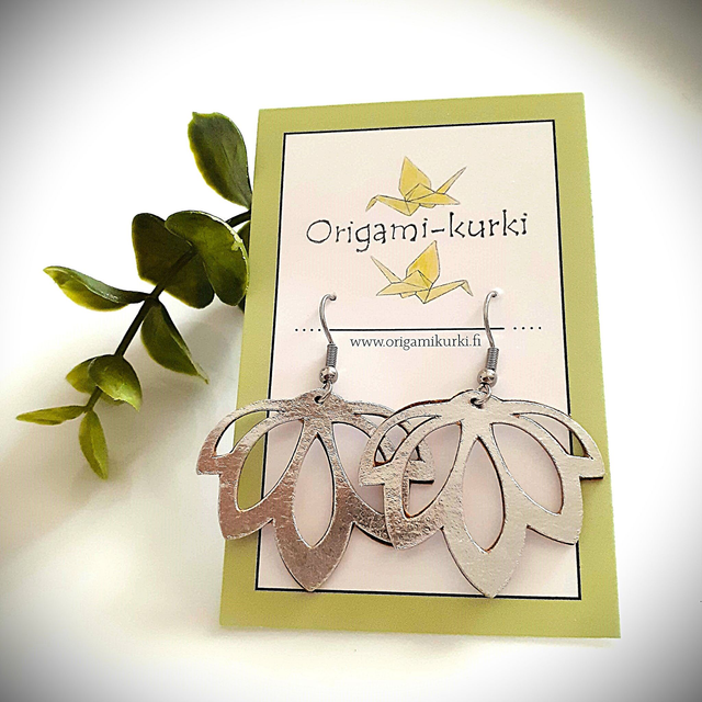 Lotus, pieni, roikkuva (hopea). 