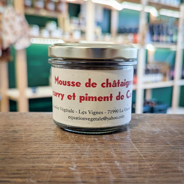 Mousse de châtaignes curry &amp; piment de cayenne