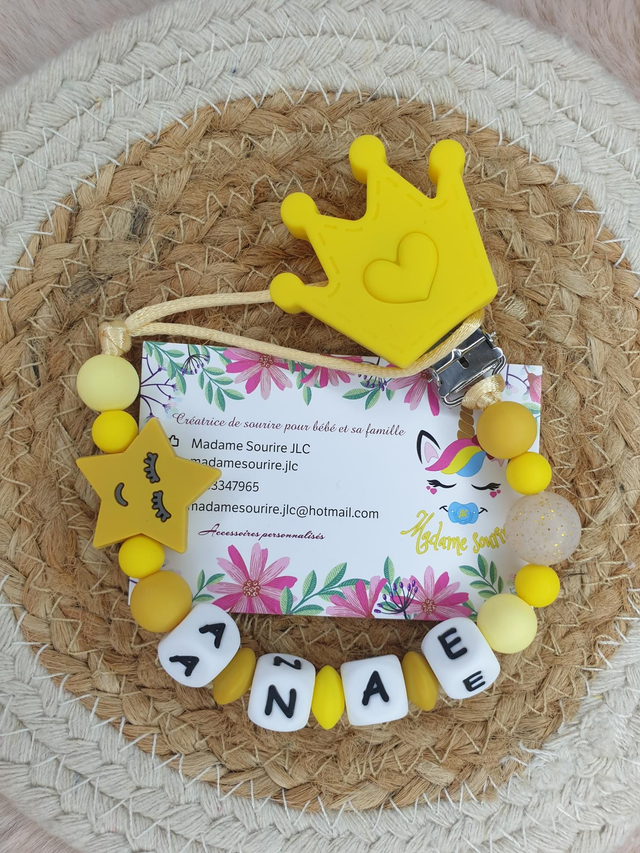 Attache tétine Etoile visage