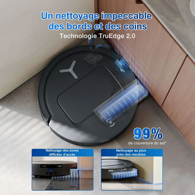 Ecovacs Aspirateur robot T80 Omni, Deebot, noir