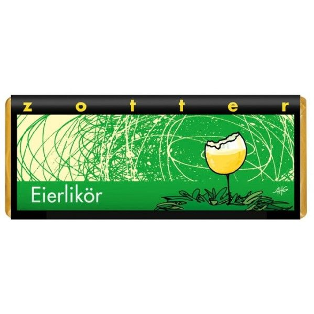 Zotter Eierlikörcreme dunkle Bergmilchschokolade alkoholhaltig 70g Tafel