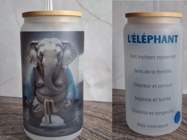 Verre givré éléphant