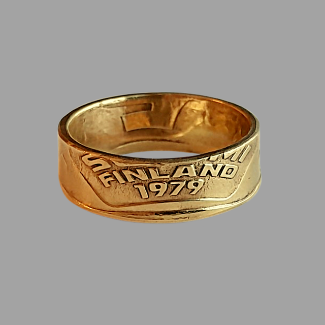 Finnish Five markka 1979 Coin Ring   