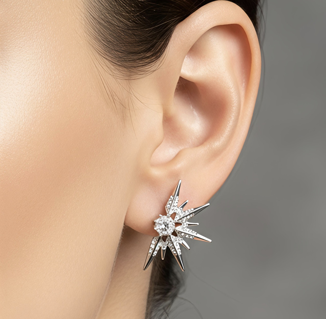 Demi étoile avec zircon 