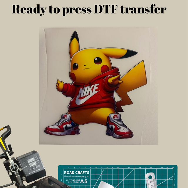 Nike Pikachu DTF print