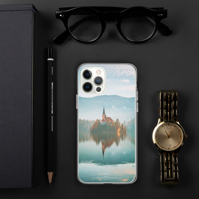  Cover per iPhone in silicone Lake bled landscape 