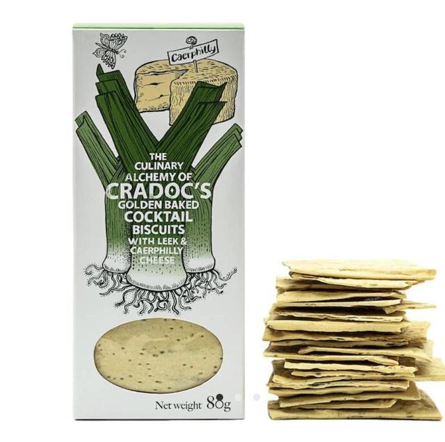 Cradocs Crackers Leek and Caerphilly Cheese 80g