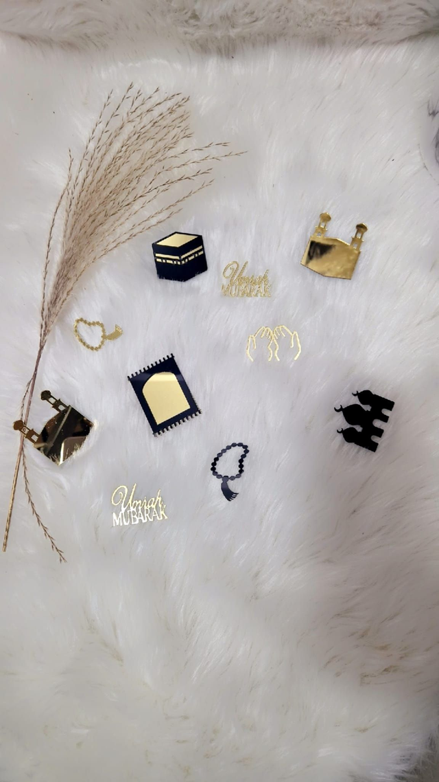 Cupcake topper thème Umrah lot de 10 pièces