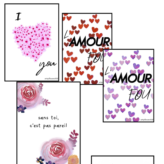 Collection de Cartes « pleines de love »