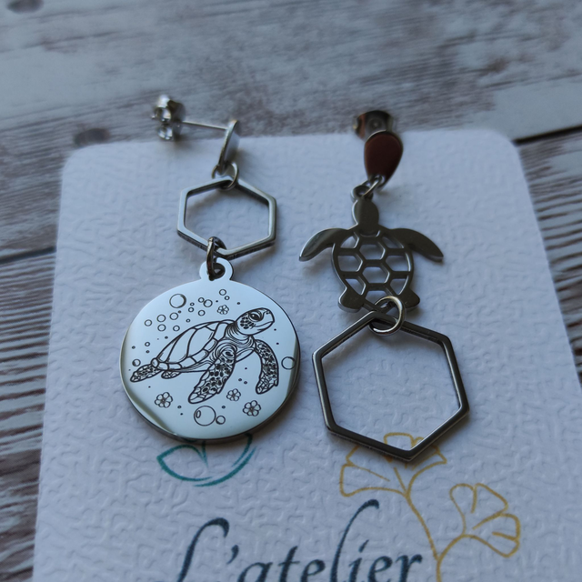 Boucles asymétriques Tortue