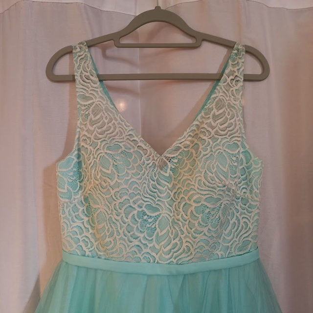 Robe de cocktail vert d'eau