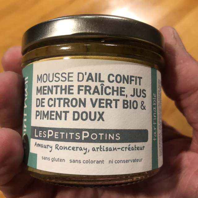 Tartinable Mousse d’ail menthe fraîche citron, 105g, Amaury Ronceray, 