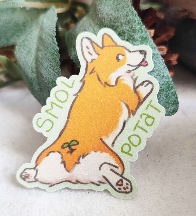 Sticker Corgi Smol Patat