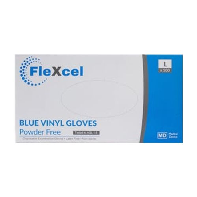 Flexcel Blue Vinyl Gloves