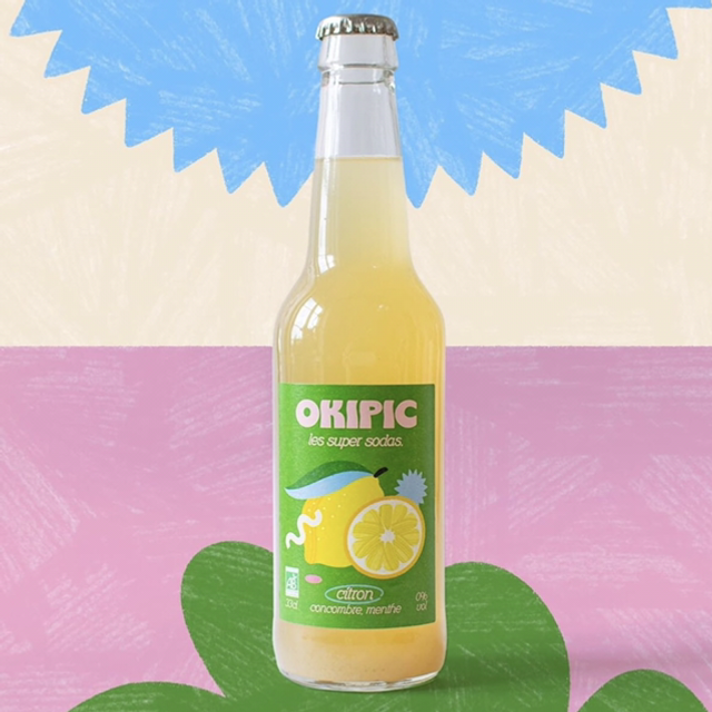 Soda OKIPIC - Citron, Concombre et Menthe Bio - 33cl