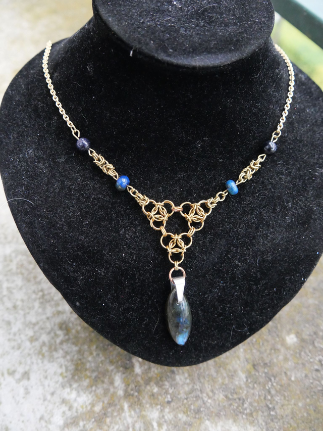 Collier Laiton et labradorite