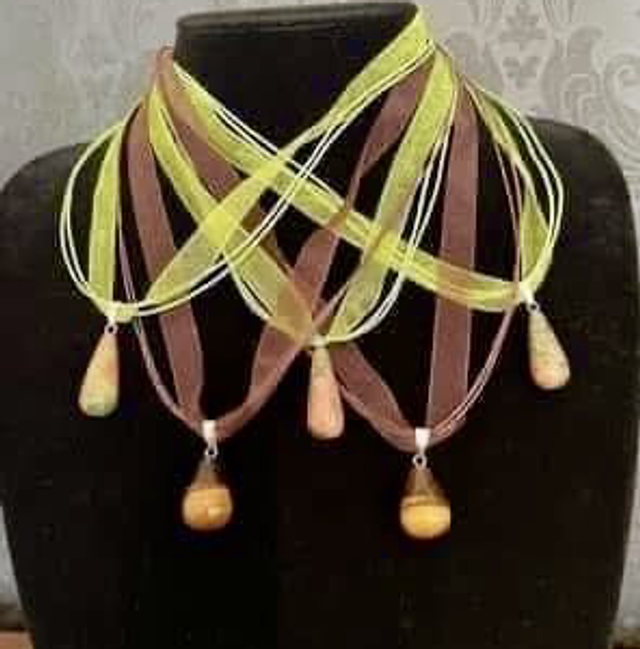 Unikite necklace Green Cord 16”-18”