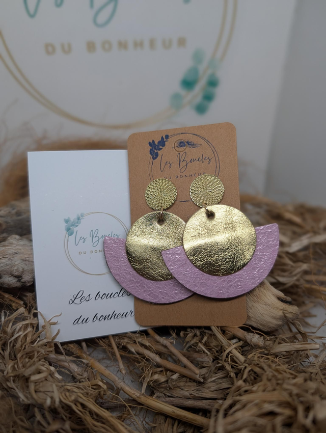 Boucles d'oreilles Dona rose doré do017