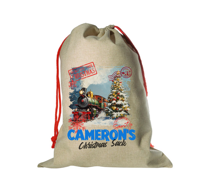 Christmas Santa Sack - Train