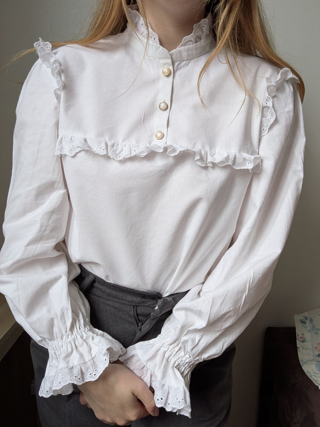 Blouse style victorien blanche - Taille XS / S