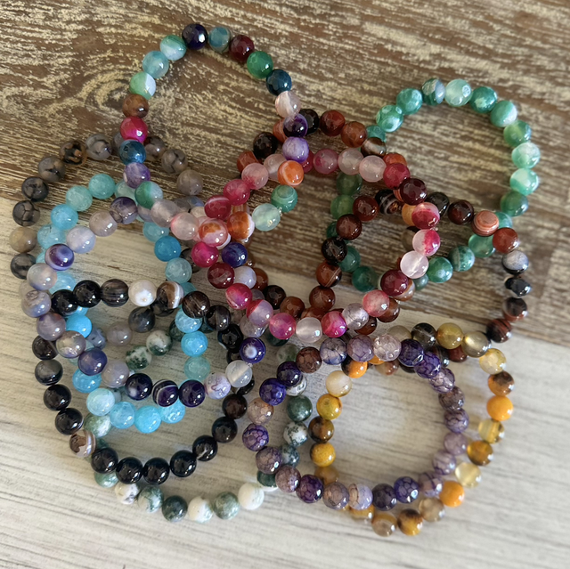 Bracelet Agate 8mm (de 7 à 12)