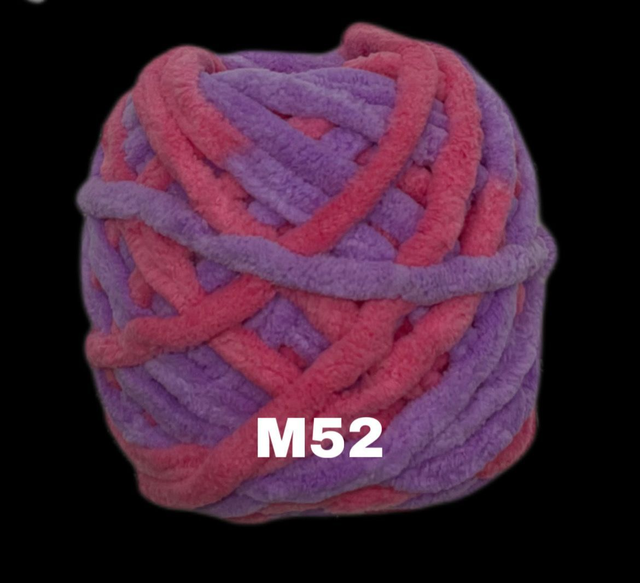 Chenille fluffy yarns 8 mm dik 45 grams