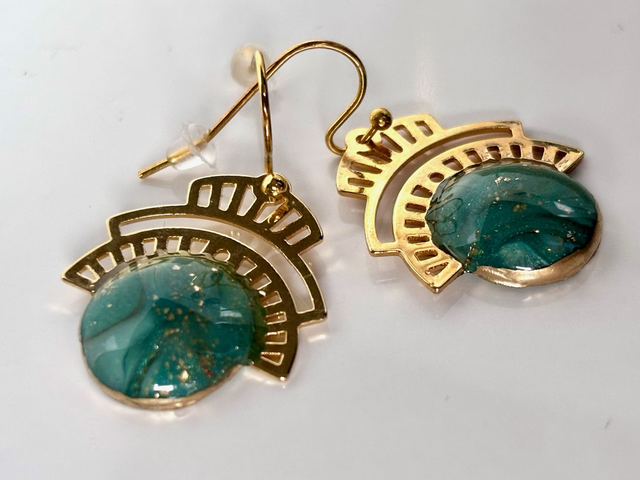 Boucles « Calice d’émeraude »