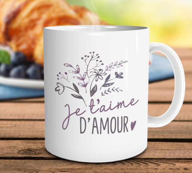Mug "Je T' Aime D' Amour"
