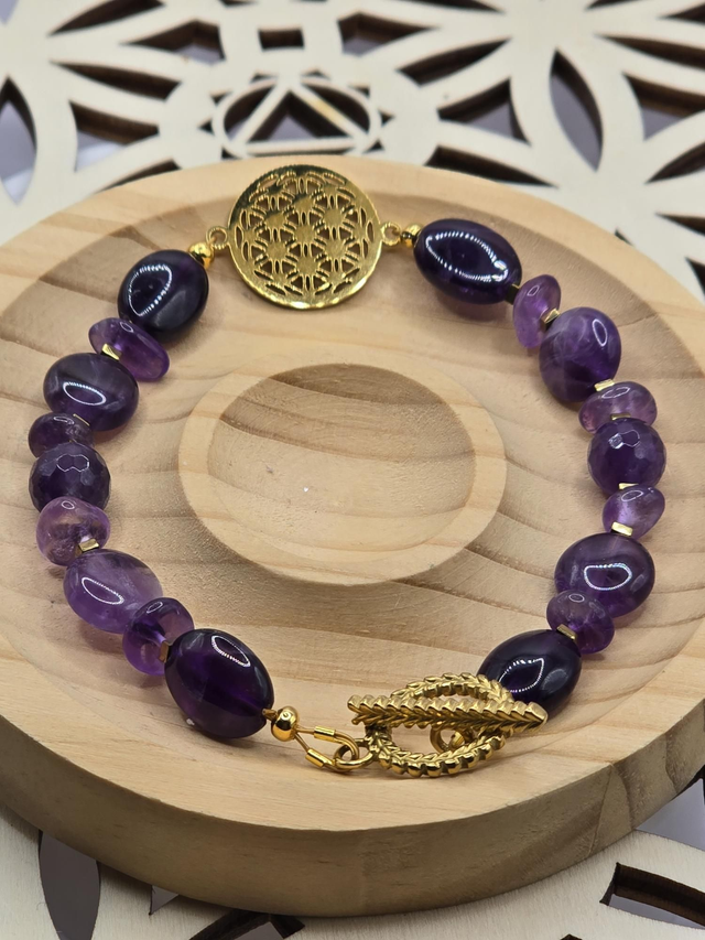 Bracelet Améthyste forme multiple