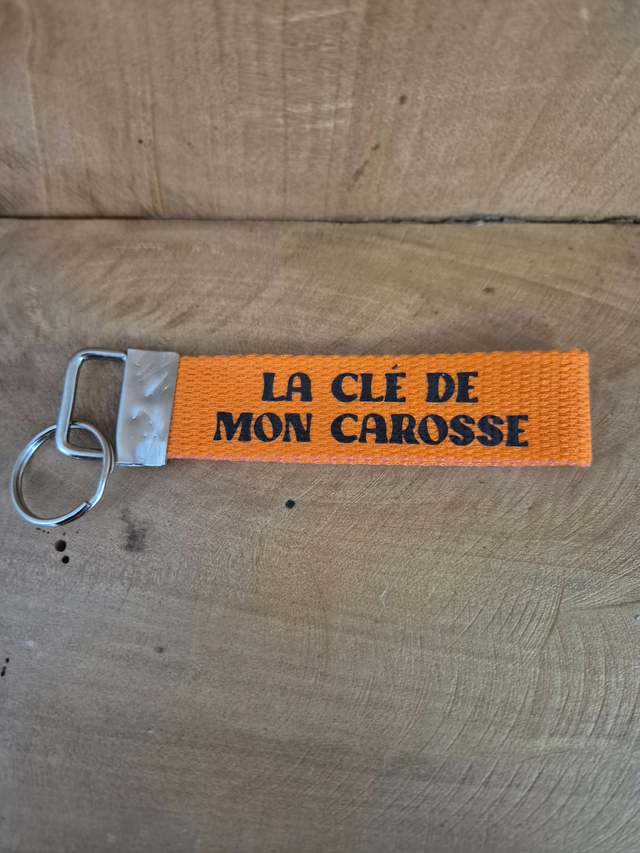 Porte clef &quot; la clé de mon carosse &quot;