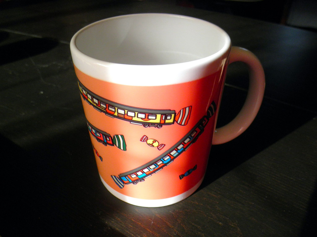 Mug Bonbon-train Vert/rose