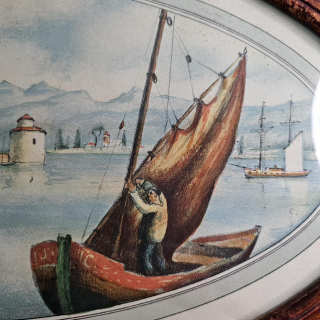 Ancienne chromolithographie signée Geo Dunoy
