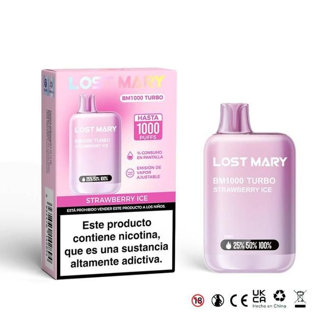 Elf Bar LOST MARY BM1000 Turbo 2% Strawberry Ice