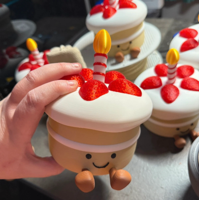 Birthday cake cake pot 