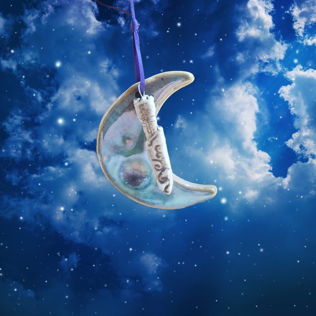 Hanging Moon Adornment - October (Hunter)