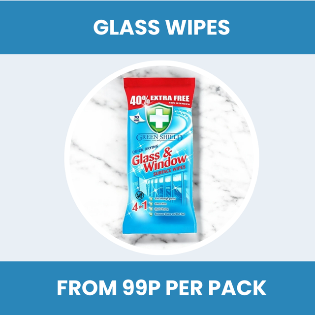 Green Shield Glass &amp; Window Surface Wipes