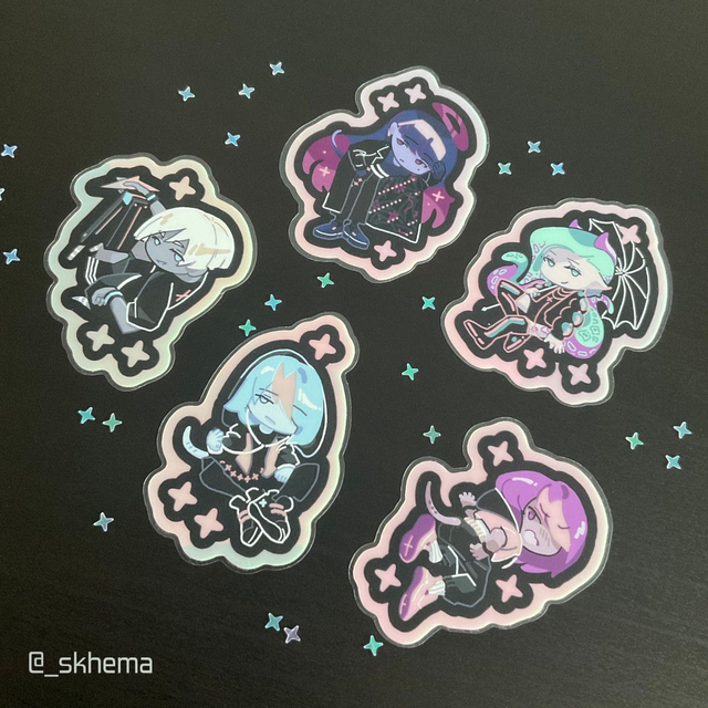 Nightglow Sticker - OC (black+silver fashion)