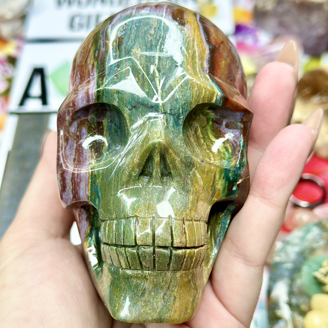 Statement ocean jasper skull