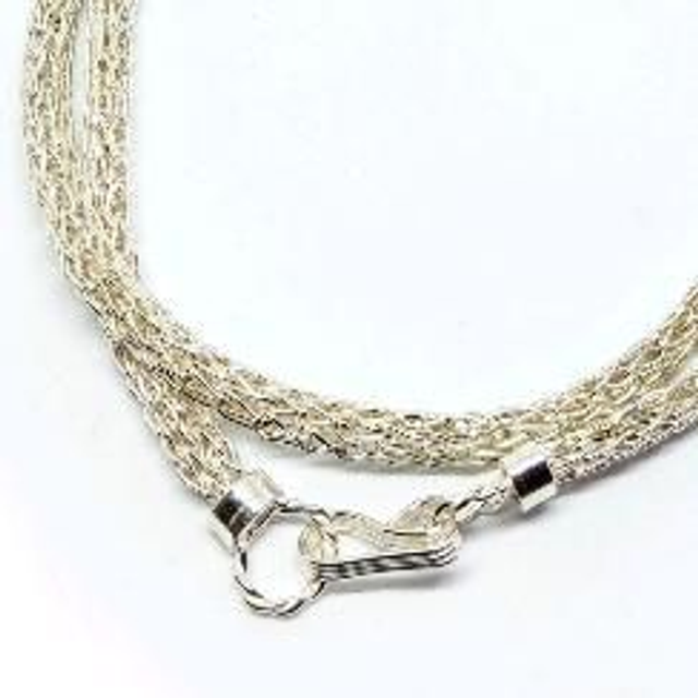 solid sterling silver handwoven chain