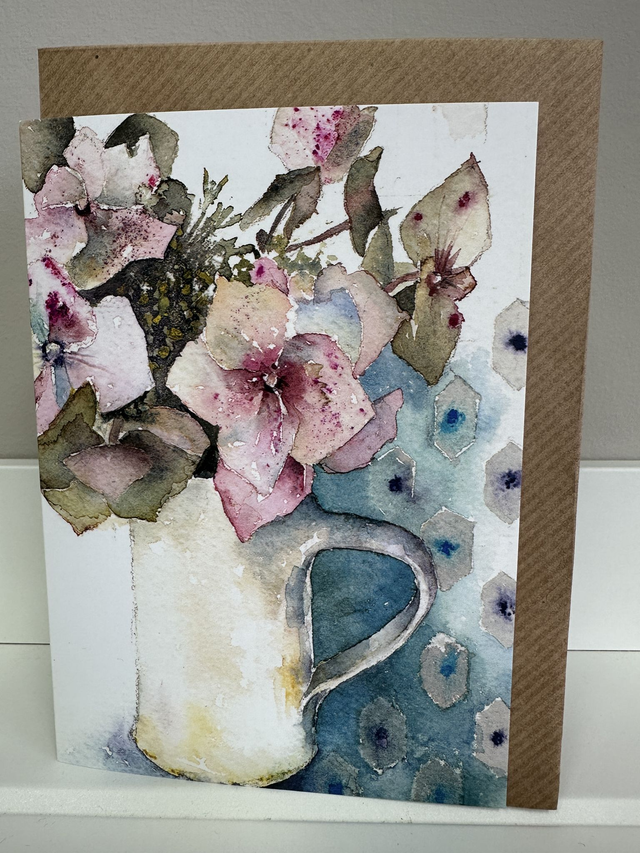 Fading Lacecap Greetings Card