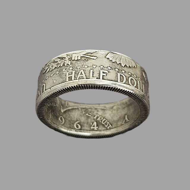 US Half Dollar 1964 Coin Ring – 90% Silver