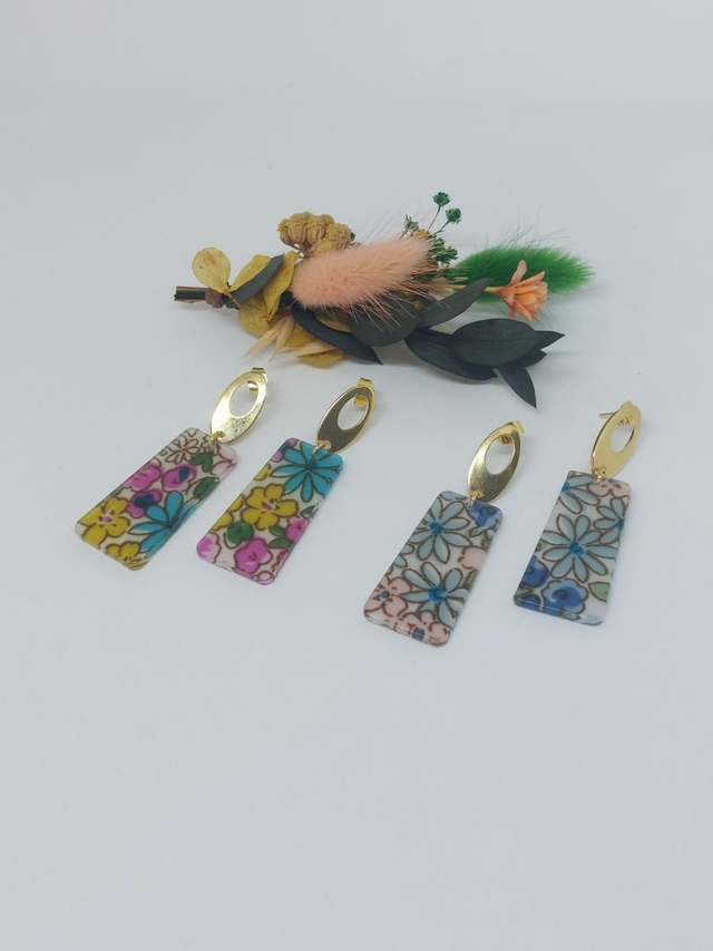 Boucles d'oreilles Berthie fleurs 