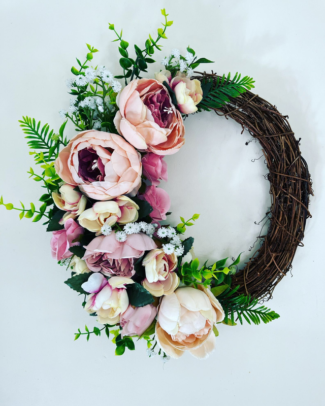 Peony Wreath