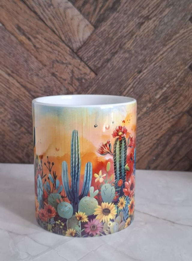 Mug blanc cactus