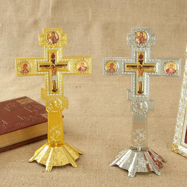 Cruz de Bênção Ortodoxa com Suporte